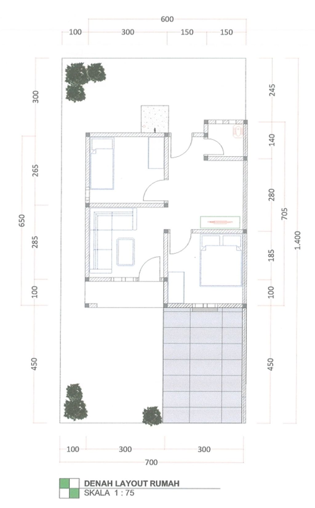 foto denah rumah tipe 36/96 perumahan GREEN ANDARA 5