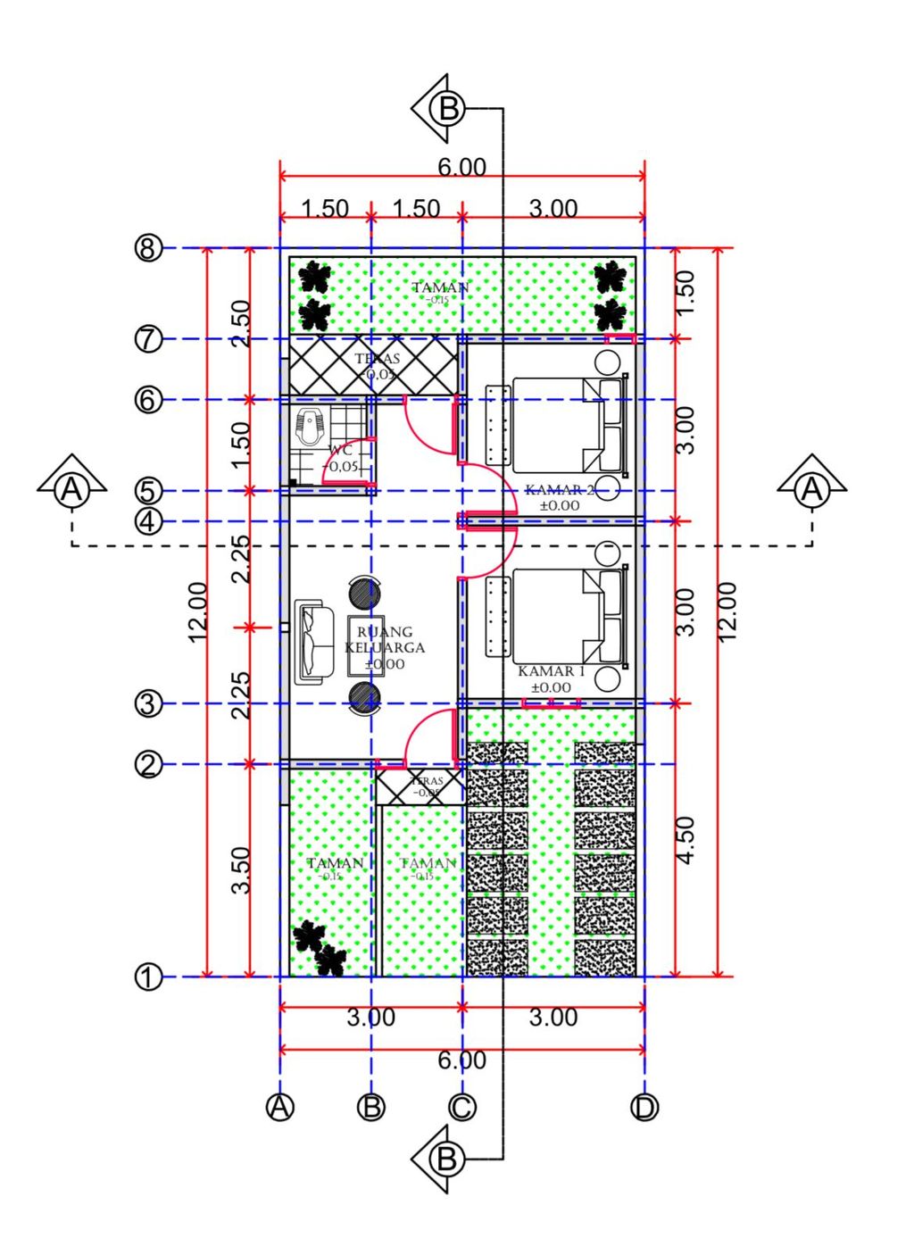 foto denah rumah tipe SUBSIDI perumahan PERUMAHAN OMARUMI ARD 4