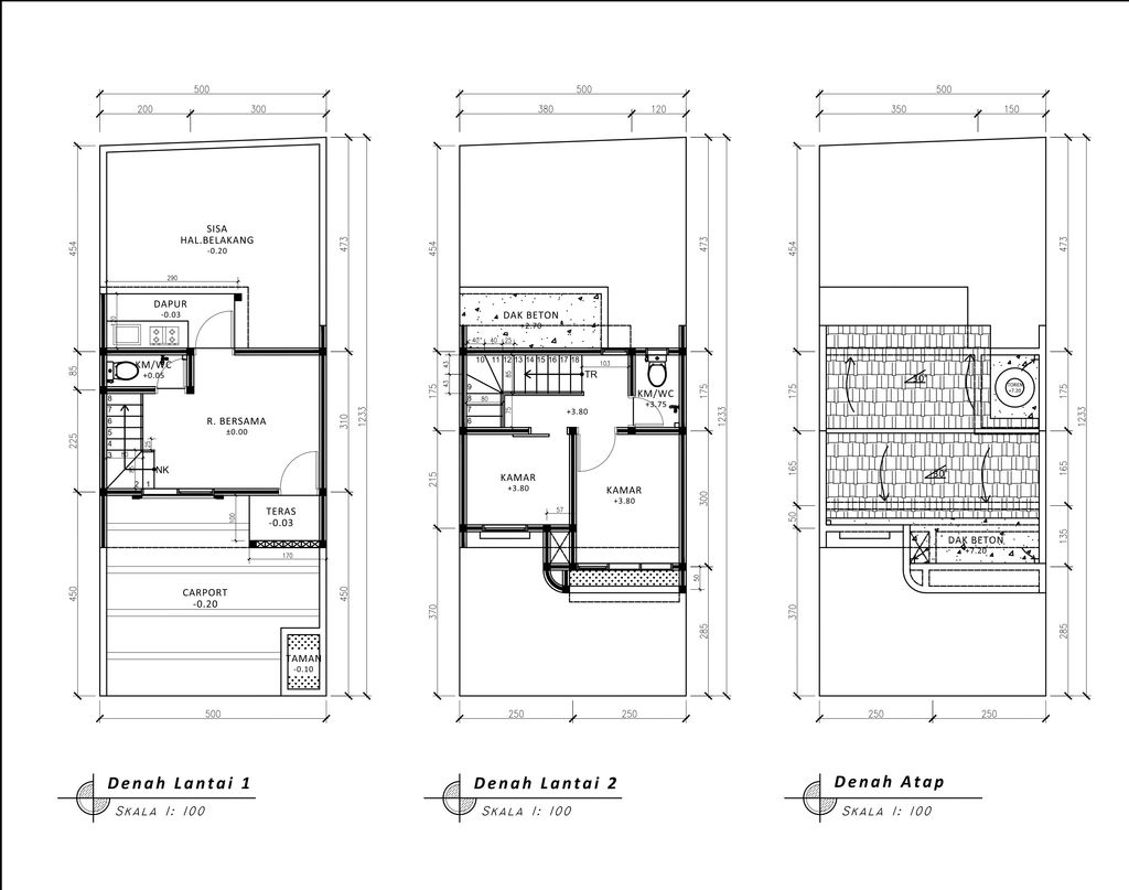 foto denah rumah tipe 38 Compact High Ceiling (2KT) (341) perumahan Griya Pataruman Asri 3