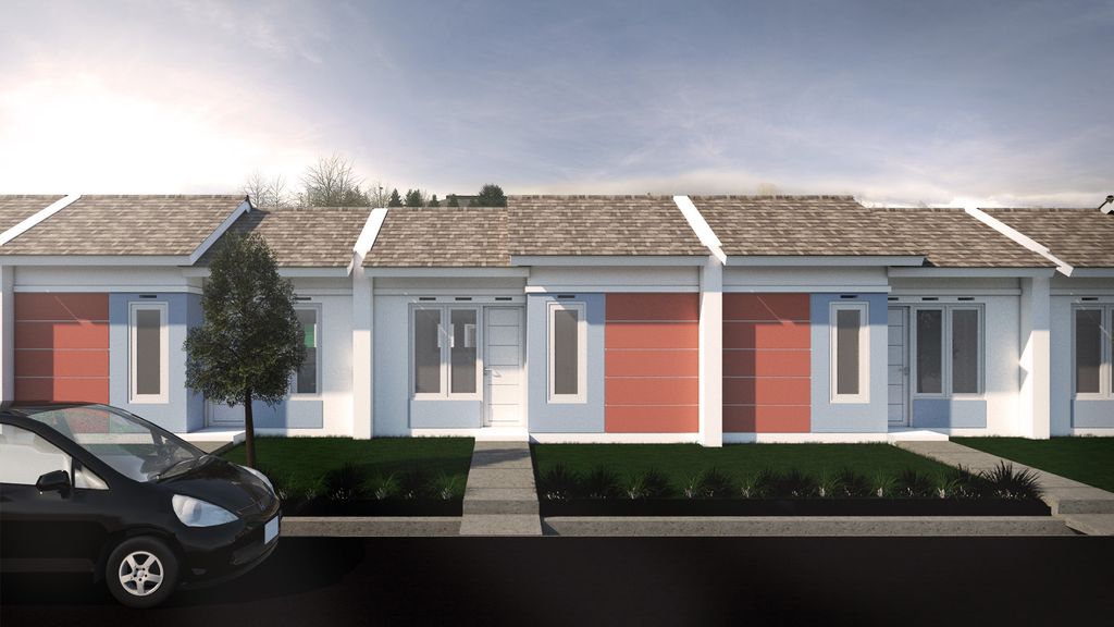 foto tampak rumah tipe 28/90 perumahan VILLA DELIMA RESIDENCE