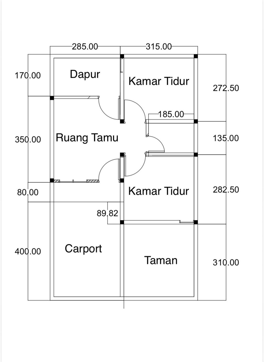 foto denah rumah tipe 30/60 perumahan BRIS RESIDENCE 2 Tahap 2