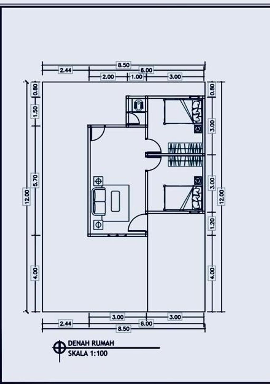 foto denah rumah tipe subsidi perumahan LAVENDER RESIDENCE