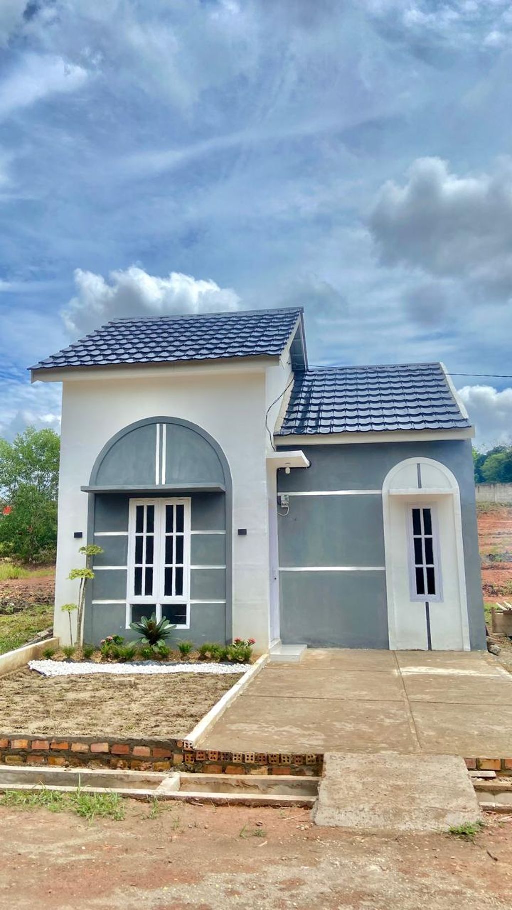 foto tampak rumah tipe subsidi perumahan LAVENDER RESIDENCE