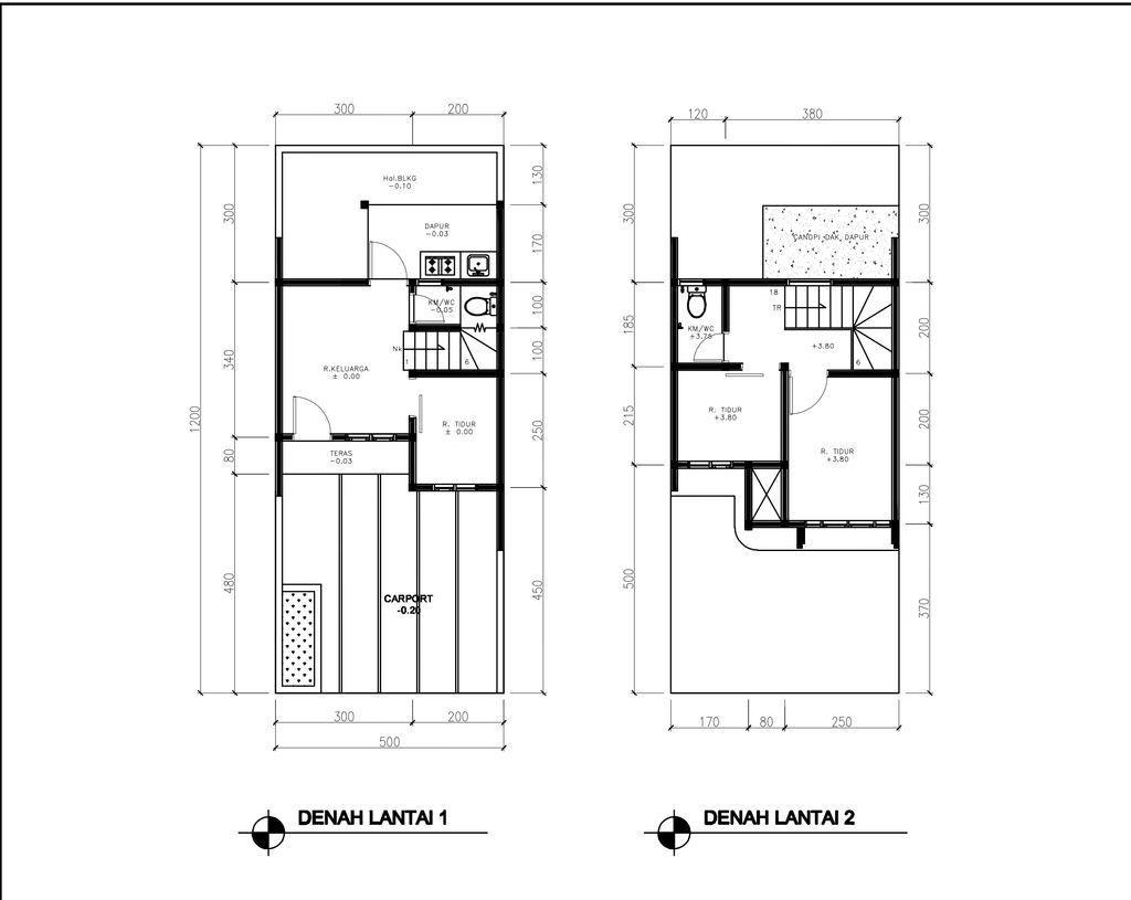 foto denah rumah tipe 43 Compact 3 Kamar HC (485) perumahan G-Land Ciwastra Park 2