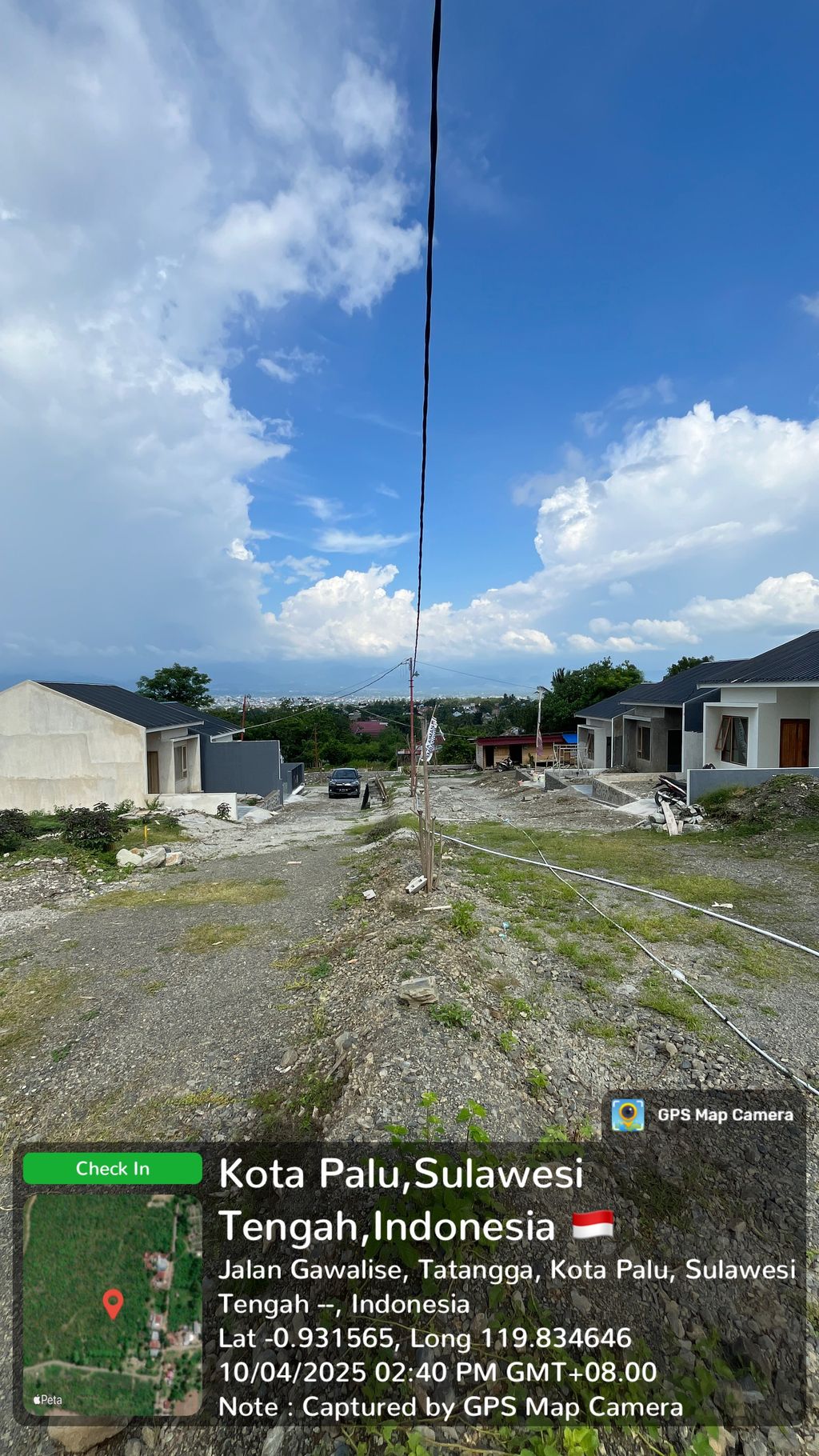 foto posisi tengah perumahan Taipa Ranggu Village
