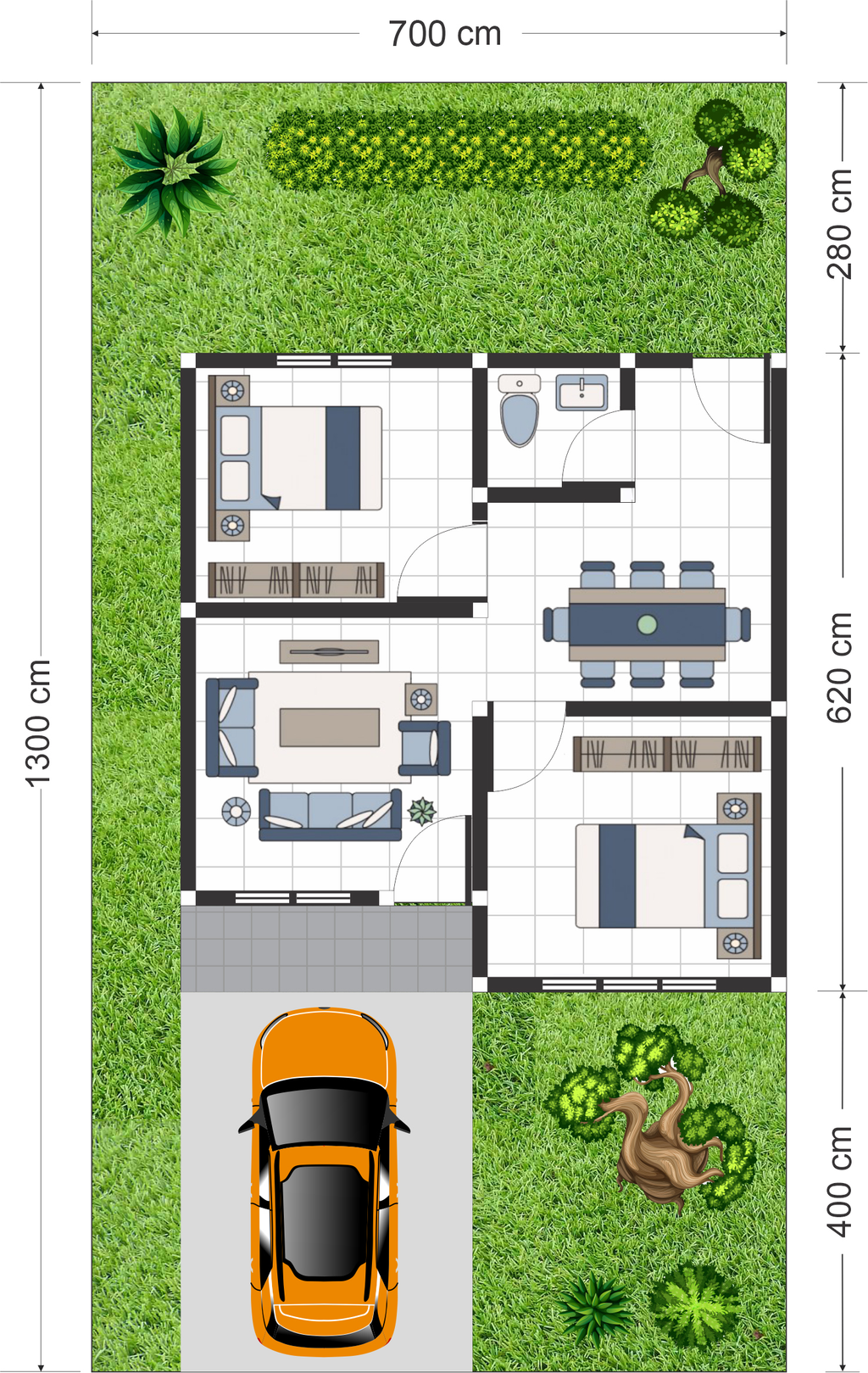 foto denah rumah tipe 36 perumahan BUKIT NUSANTARA 2