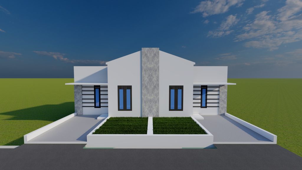 foto tampak rumah tipe 36/60 perumahan GREEN MEKARSARI INDAH