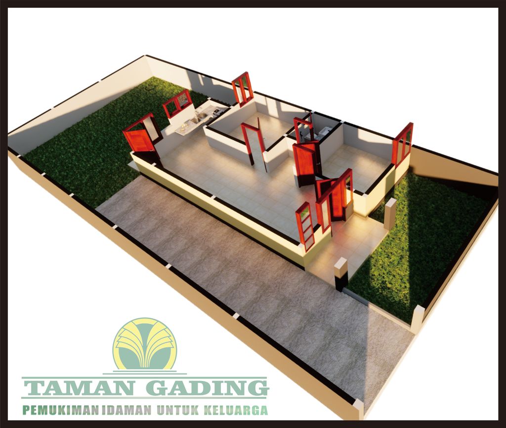 foto denah rumah tipe 54 perumahan Taman Gading