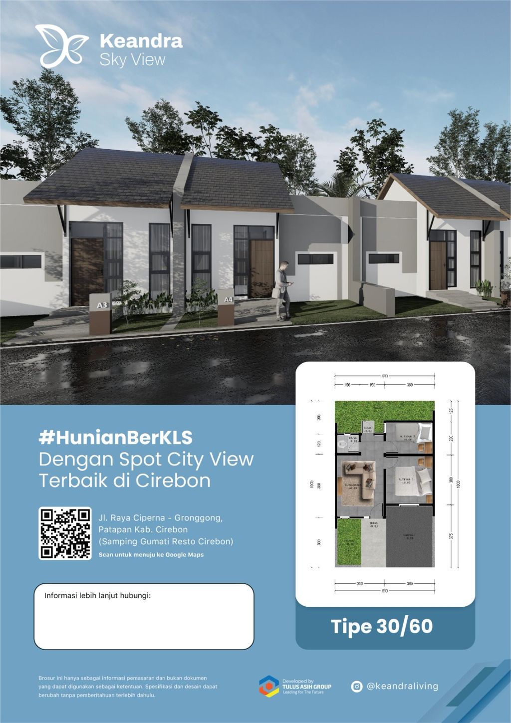 foto tampak rumah tipe KEANDRA SKY VIEW perumahan KEANDRA SKY VIEW