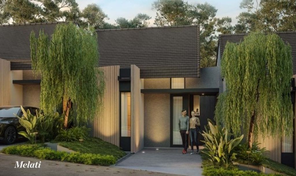 foto tampak rumah tipe Cluster Flamboyan Melati perumahan GREENWOODS COUNTRY BOGOR CLUSTER FLAMBOYAN TIPE MELATI