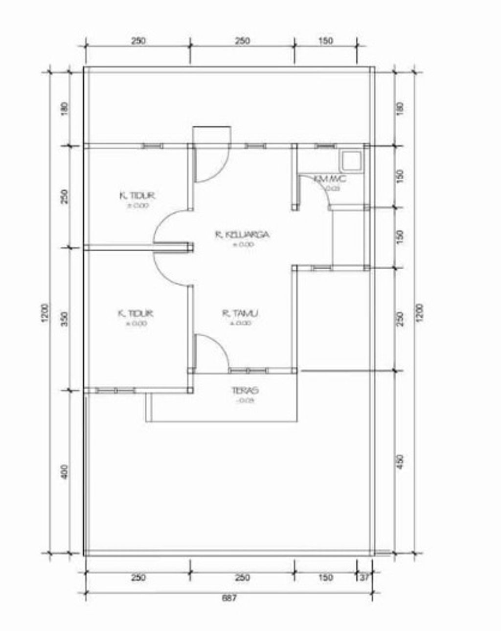 foto denah rumah tipe 36 Subsidi perumahan PEBATUAN CIPTA RESIDENCE III