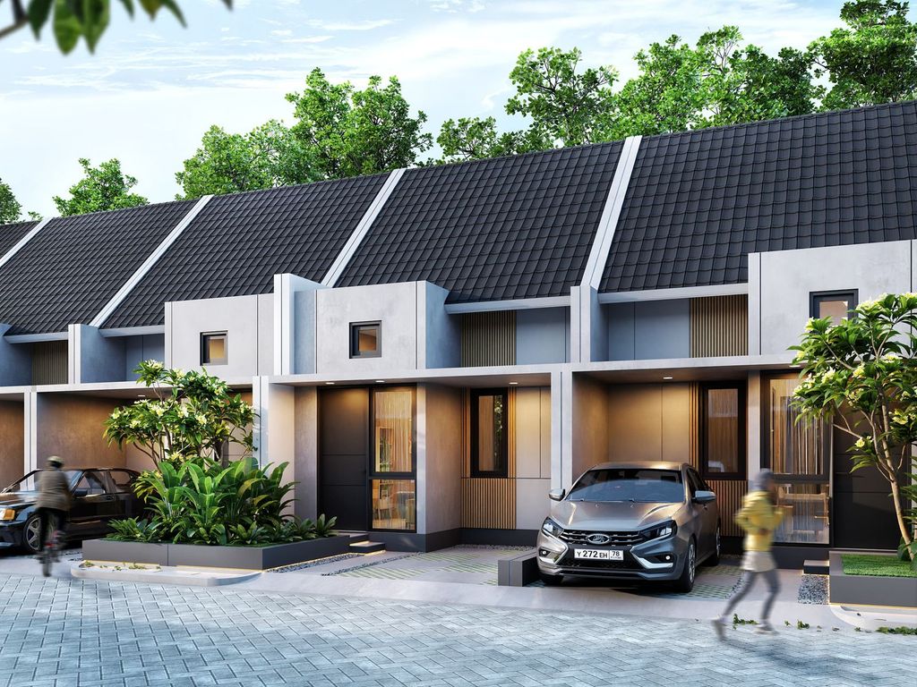 foto tampak rumah tipe 36 perumahan PESONA ARUMAYA
