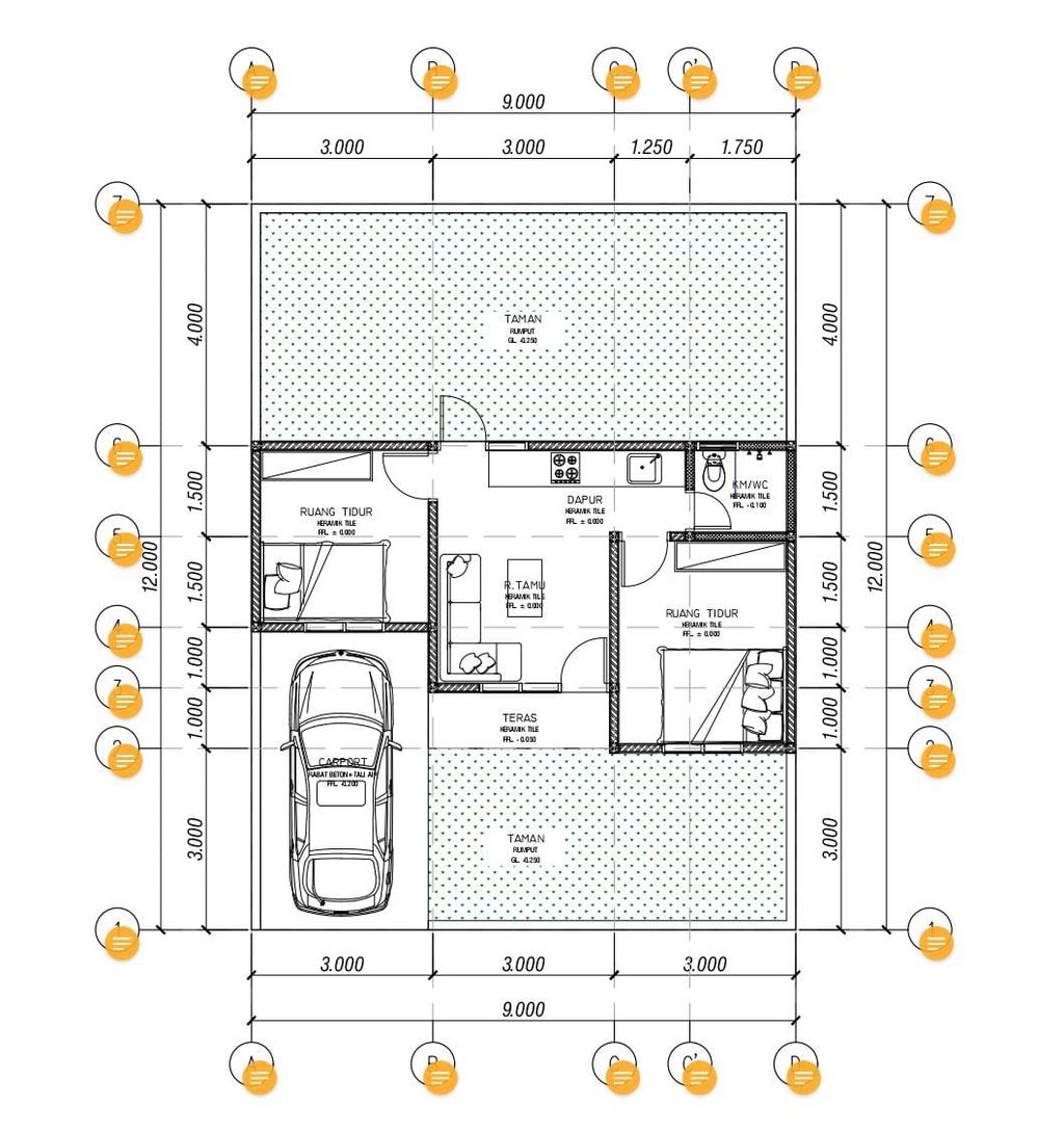 foto denah rumah tipe 36 perumahan SPRING PARK