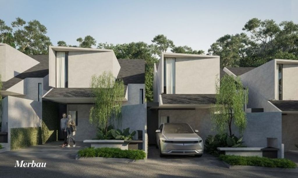 foto tampak rumah tipe Cluster Akasia Merbau 66 perumahan GREENWOODS COUNTRY BOGOR CLUSTER FLAMBOYAN TIPE MELATI