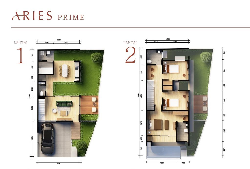 foto denah rumah tipe 117/129 perumahan Aries 7