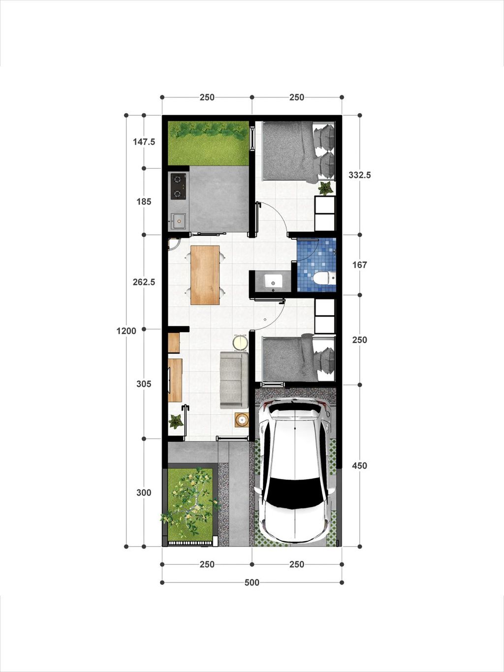 foto denah rumah tipe 36 perumahan PESONA ARUMAYA