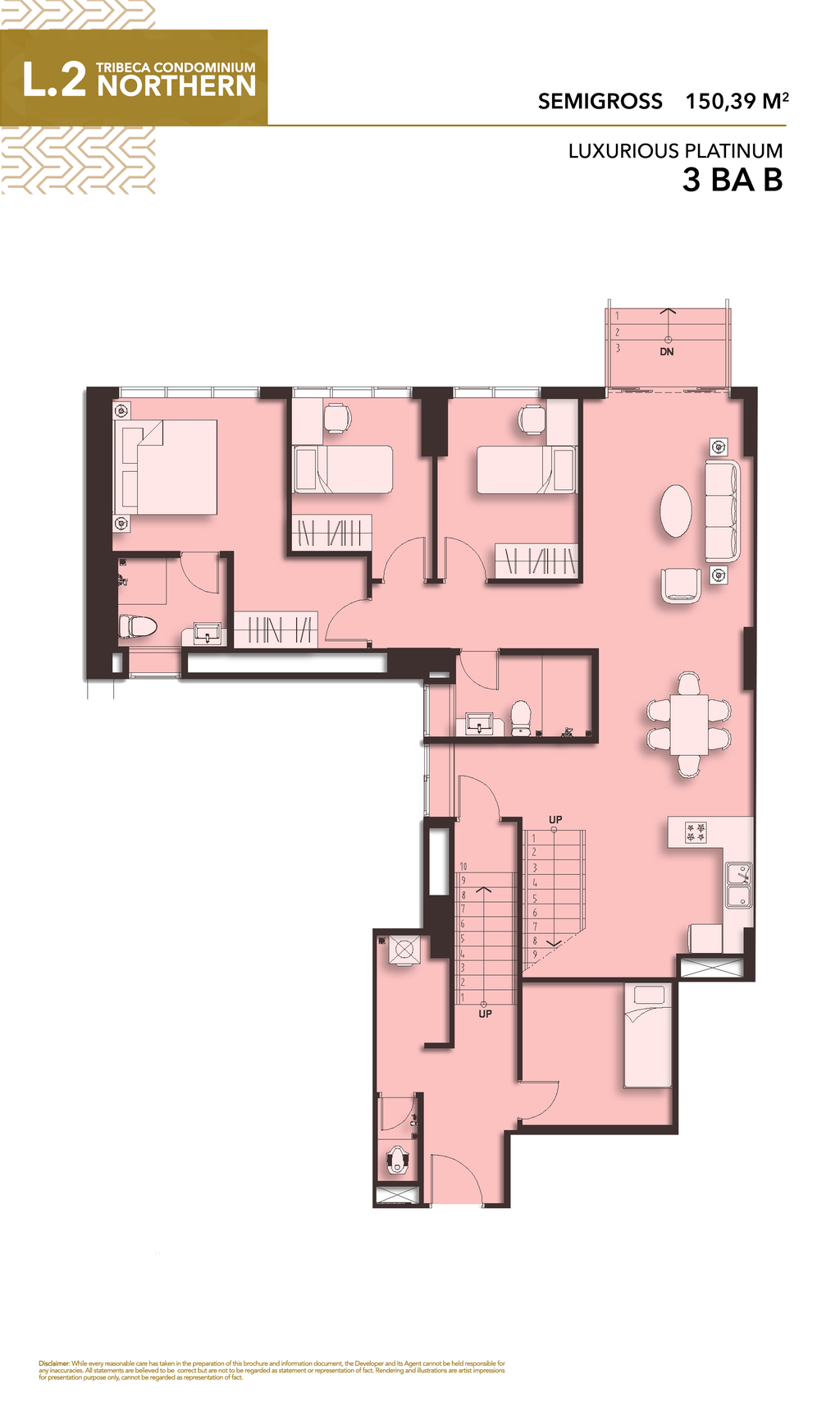 foto denah rumah tipe LUXURIOUS PLATINUM BAB perumahan PODOMORO CITY DELI MEDAN