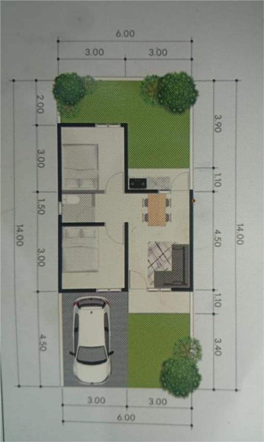 foto denah rumah tipe 36 perumahan GRAND PRATAMA JAYA 3