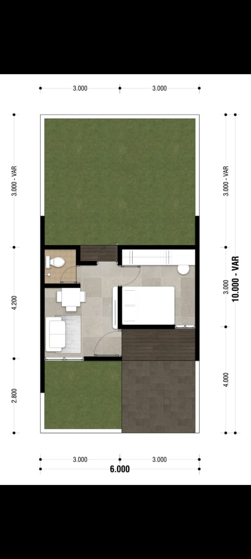 foto denah rumah tipe FLOREA 415 perumahan MUTIARA GADING CITY CLUSTER MONACO & PARIS