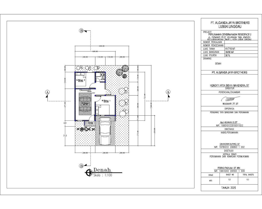 foto denah rumah tipe 36 perumahan Cendrawasih Residence 2