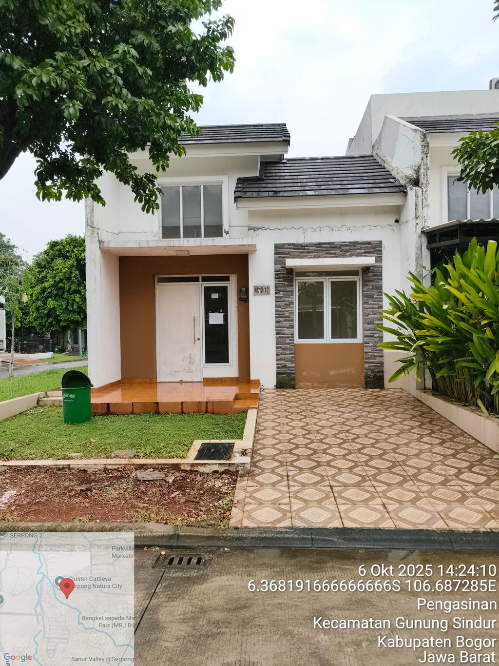 foto tampak rumah tipe NC10-0030 perumahan SERPONG NATURA CITY