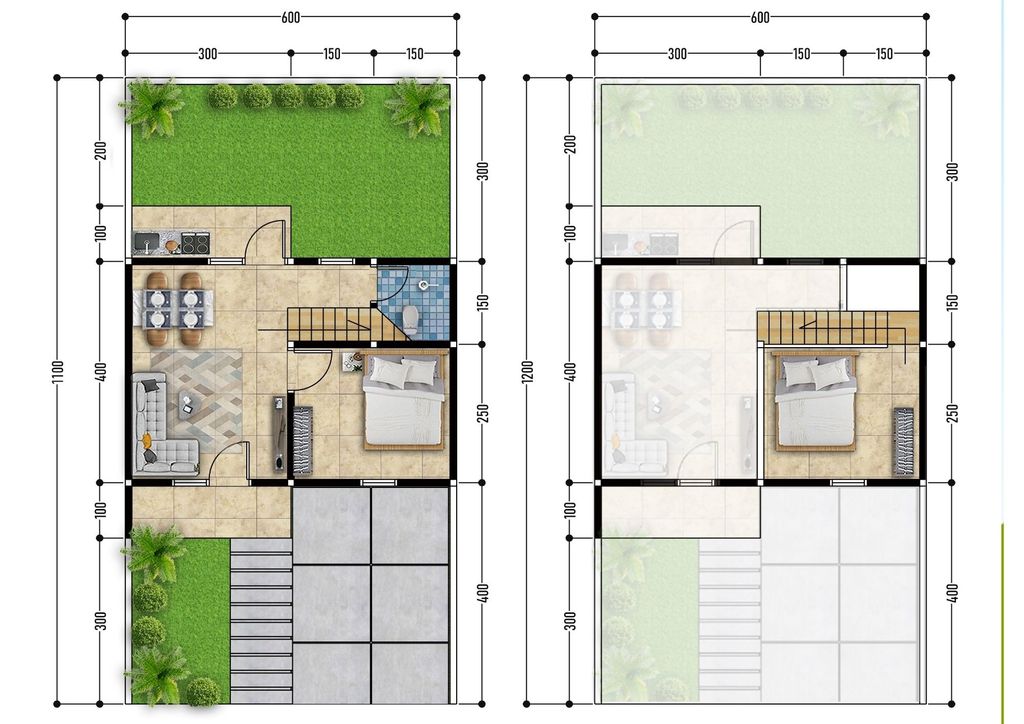 foto denah rumah tipe Sadia+ perumahan Griya Madureso Asri