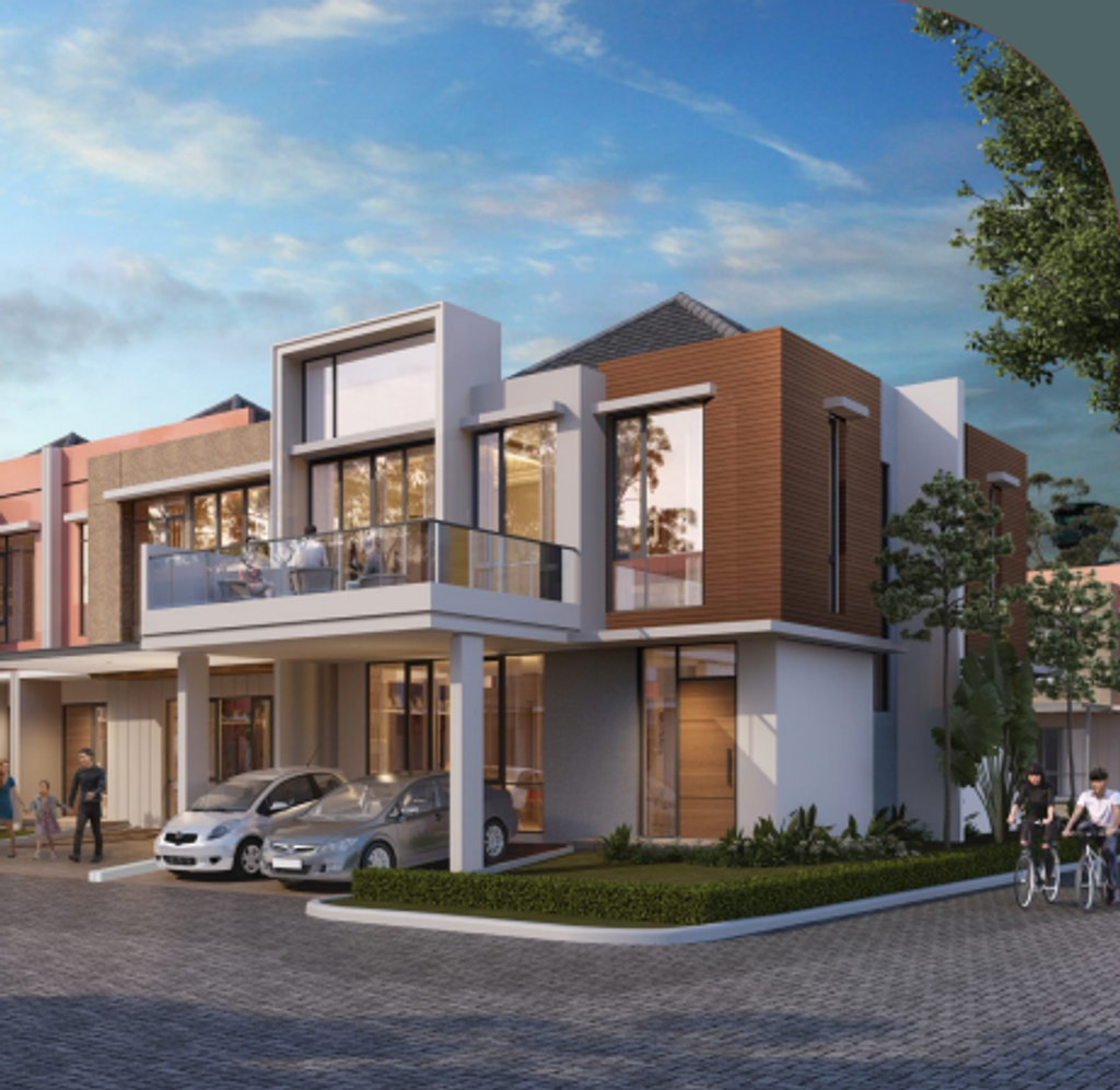 foto tampak rumah tipe SIENNA HOEK perumahan RUMAH MILENIAL NEW