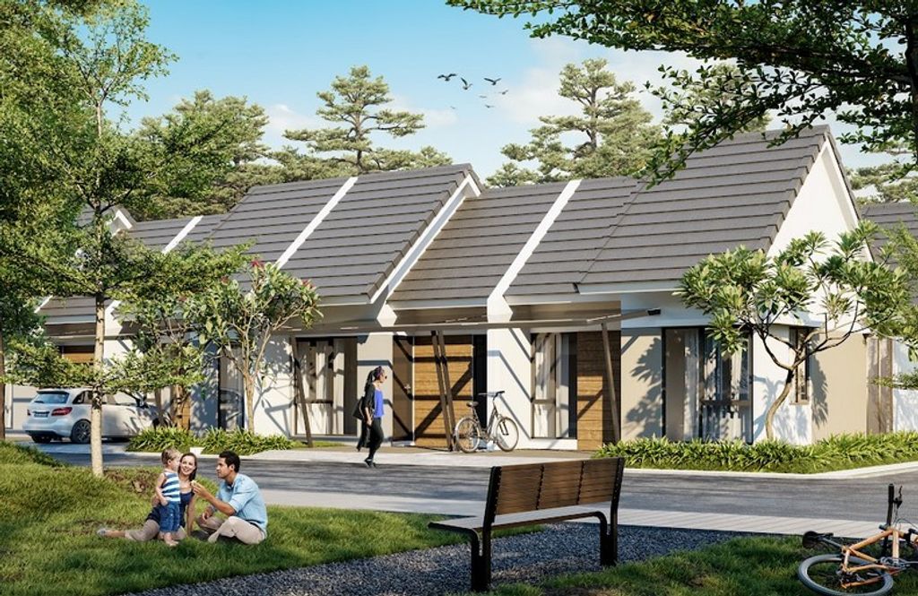 foto tampak rumah tipe FLOREA 2BR 408 perumahan MUTIARA GADING CITY CLUSTER MONACO & PARIS