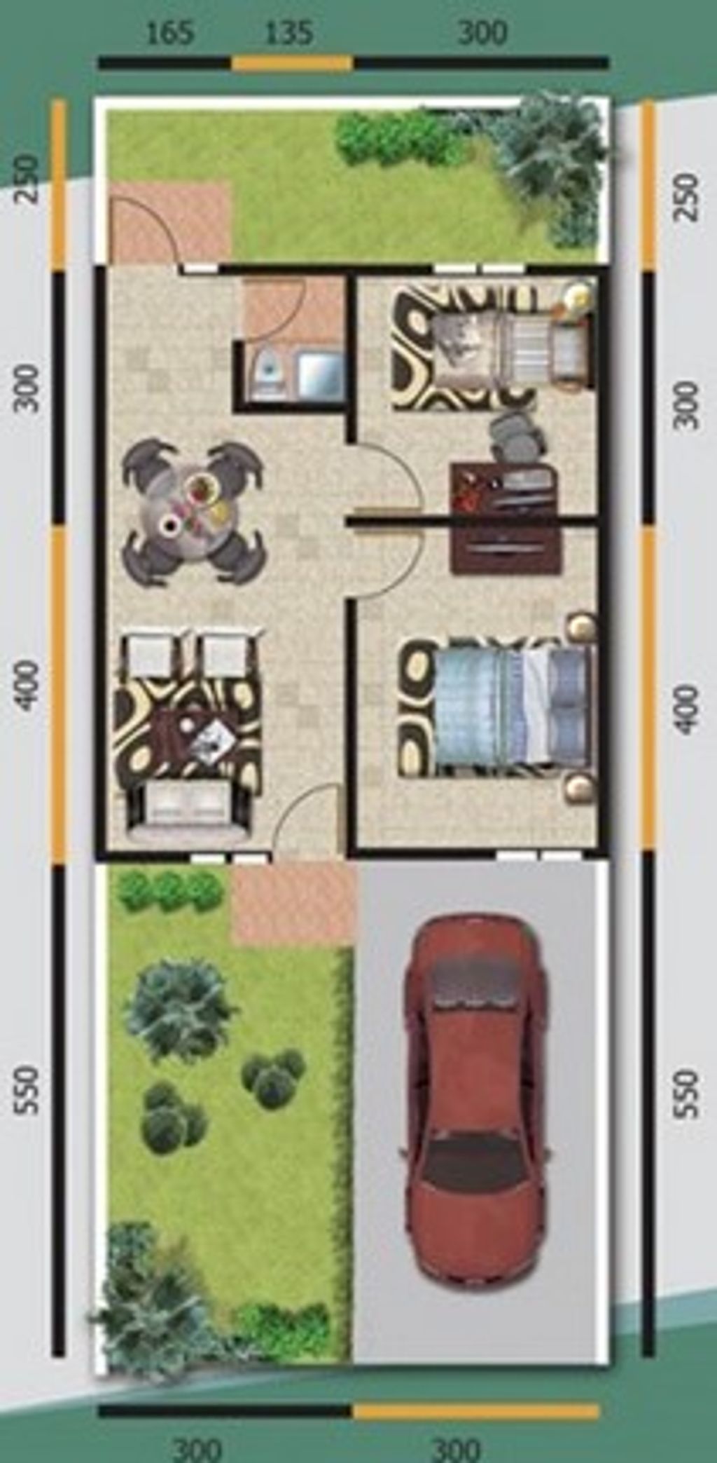 foto denah rumah tipe MONTANA 711 perumahan Mutiara Gading City Cluster Okwood