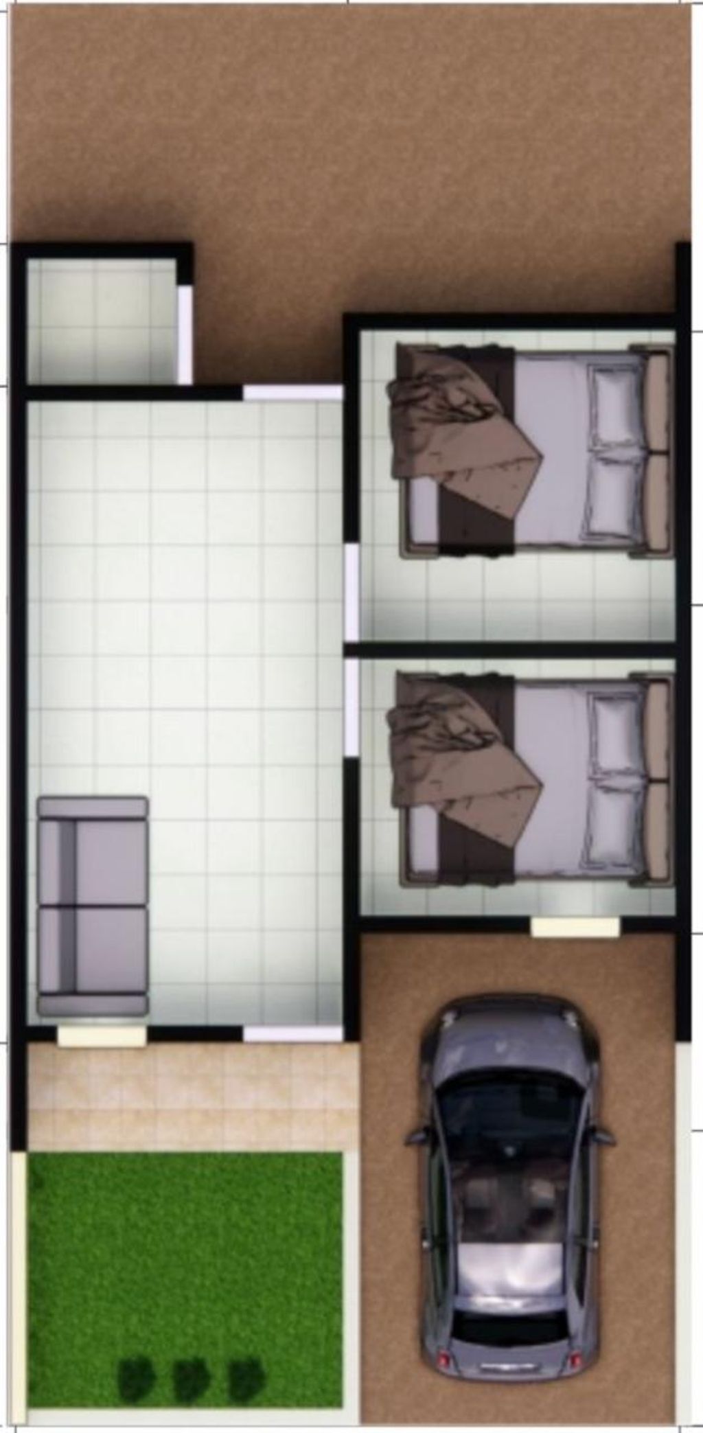 foto denah rumah tipe 36/72 perumahan LUXURY HOUSE