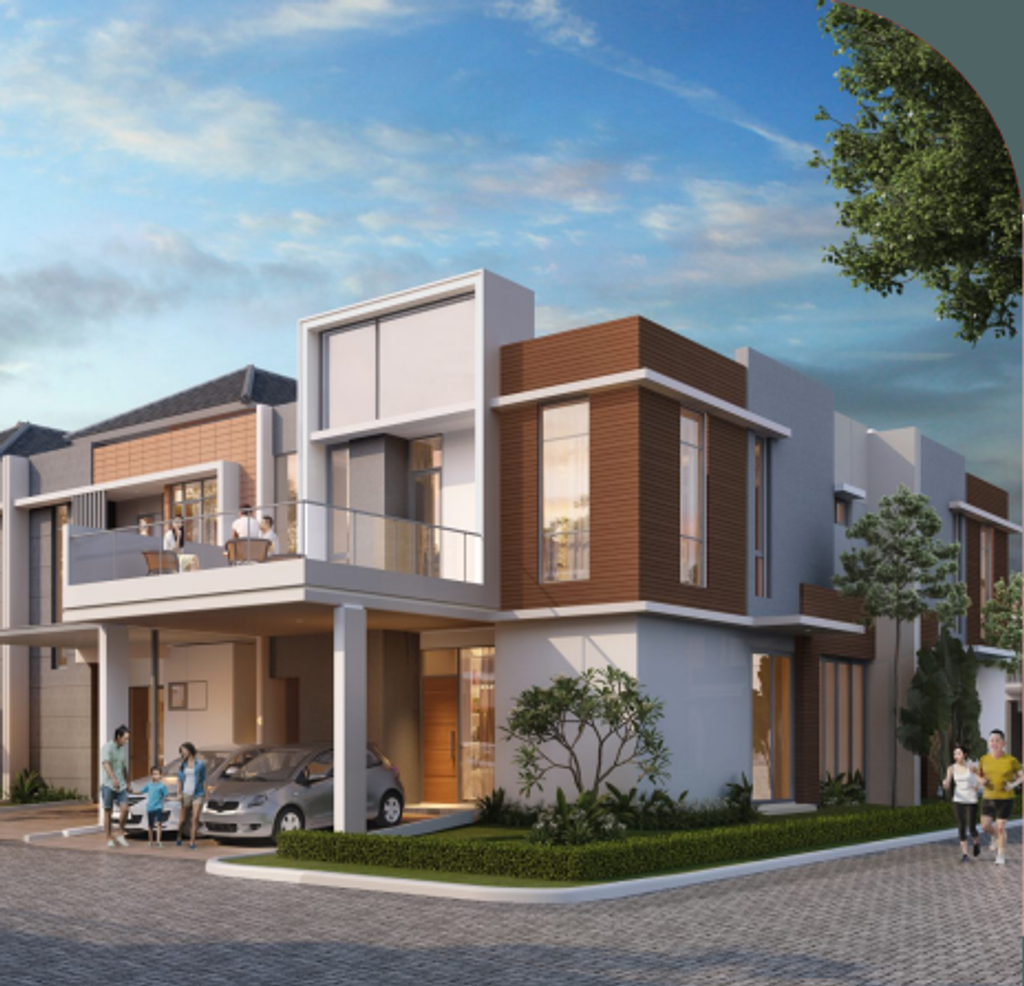 foto tampak rumah tipe TOSCA HOEK perumahan RUMAH MILENIAL NEW
