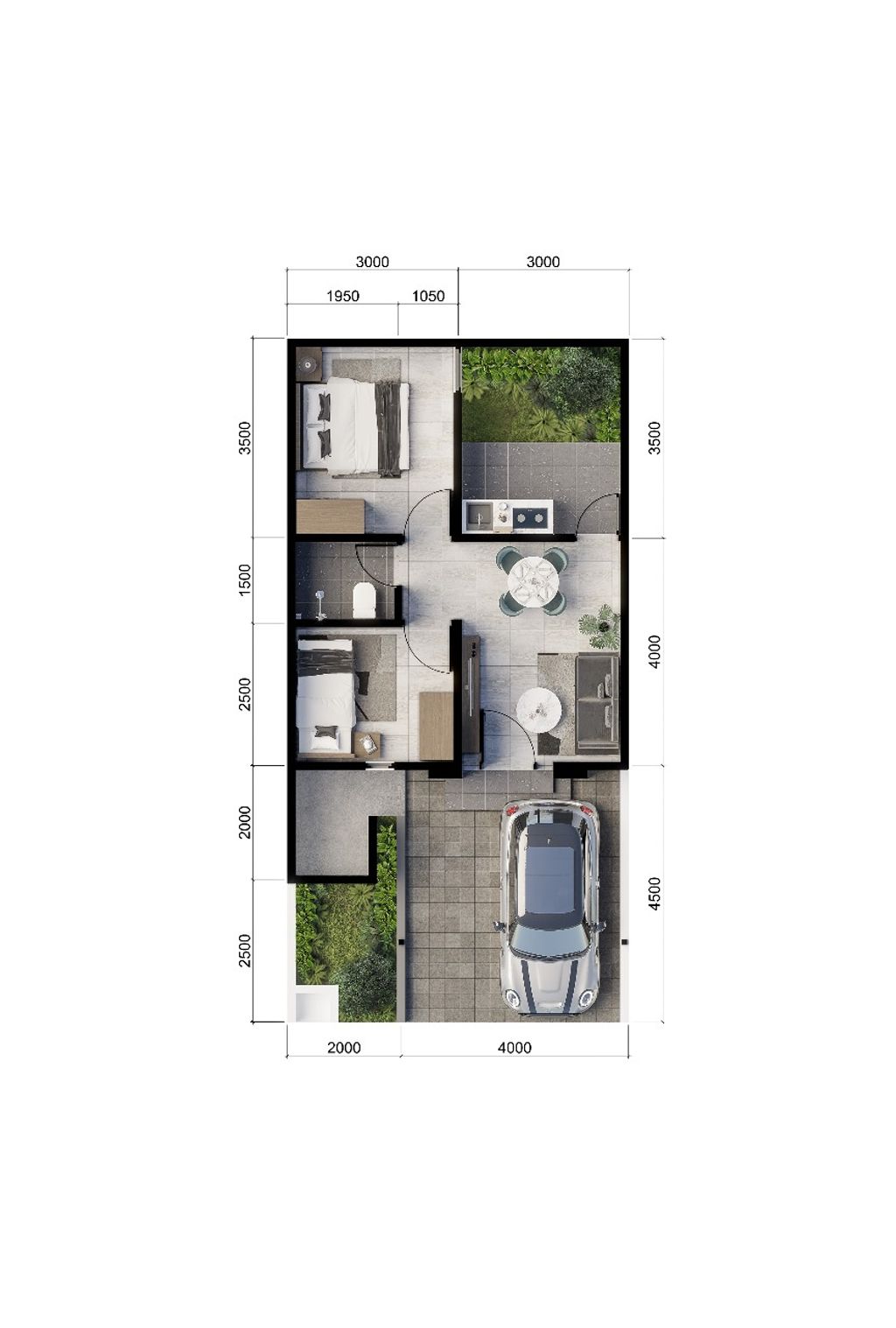 foto denah rumah tipe BARLEY B perumahan CITRAHARMONI - CLUSTER NEWYORK - CAMBRIDGE