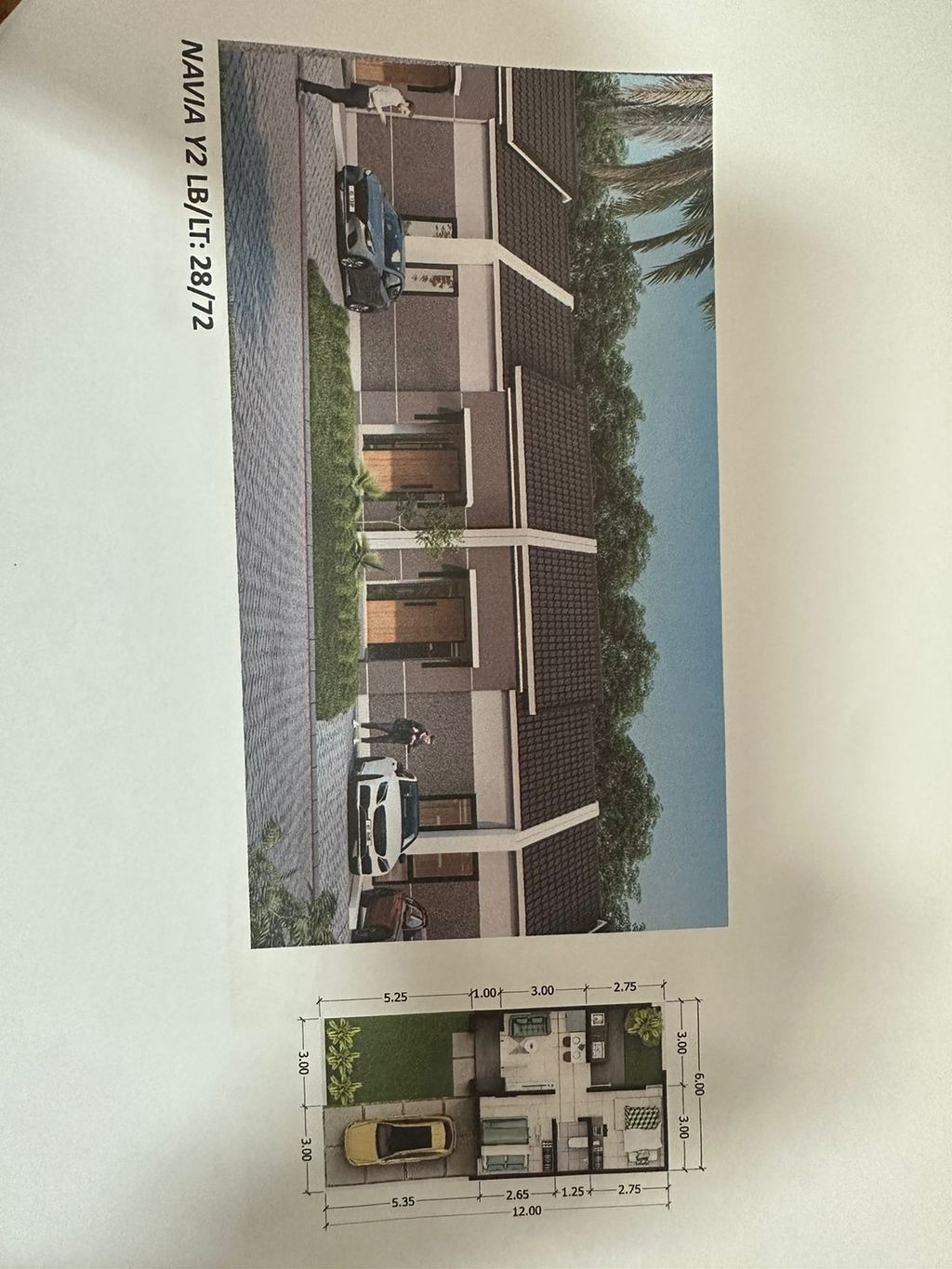 foto denah rumah tipe NAVIA Y2 perumahan GRAND ALEXANDRIA 1