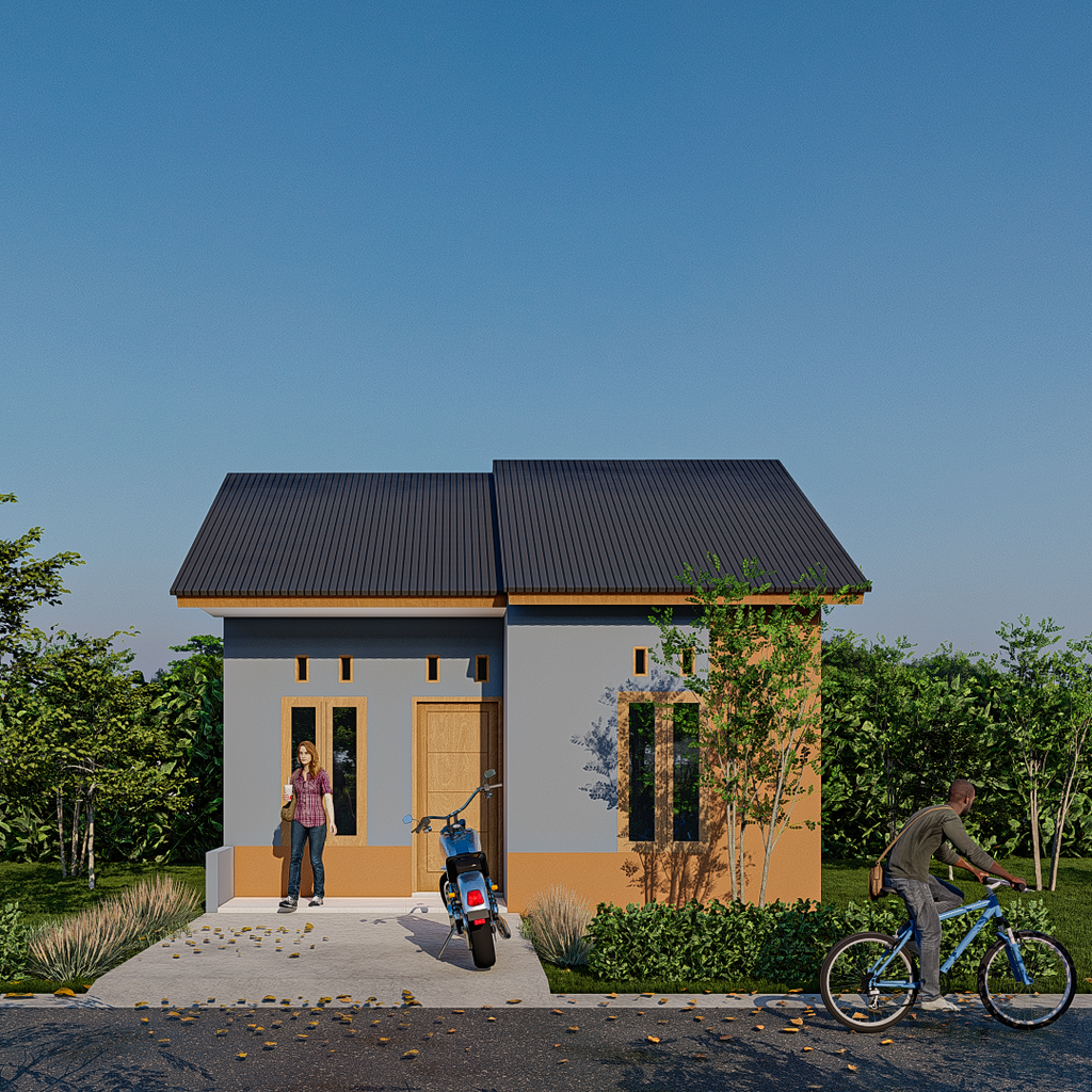 foto tampak rumah tipe 36 perumahan TEMENGGUNG RESIDENCE 2 TAHAP 2