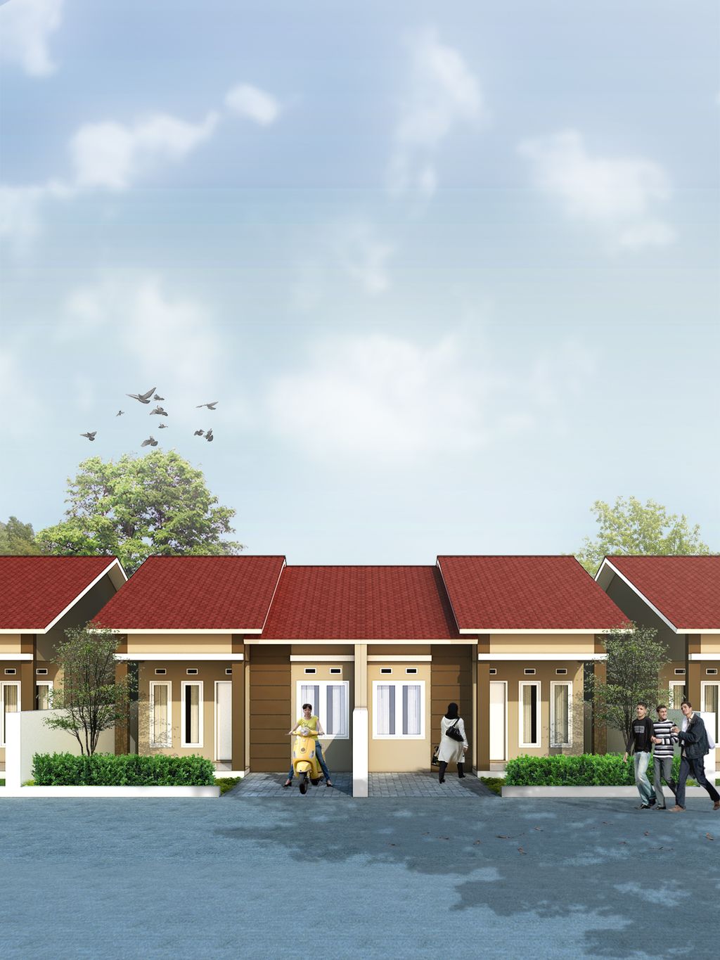 foto tampak rumah tipe 36/91 perumahan TAMAN DELI RESIDENCE