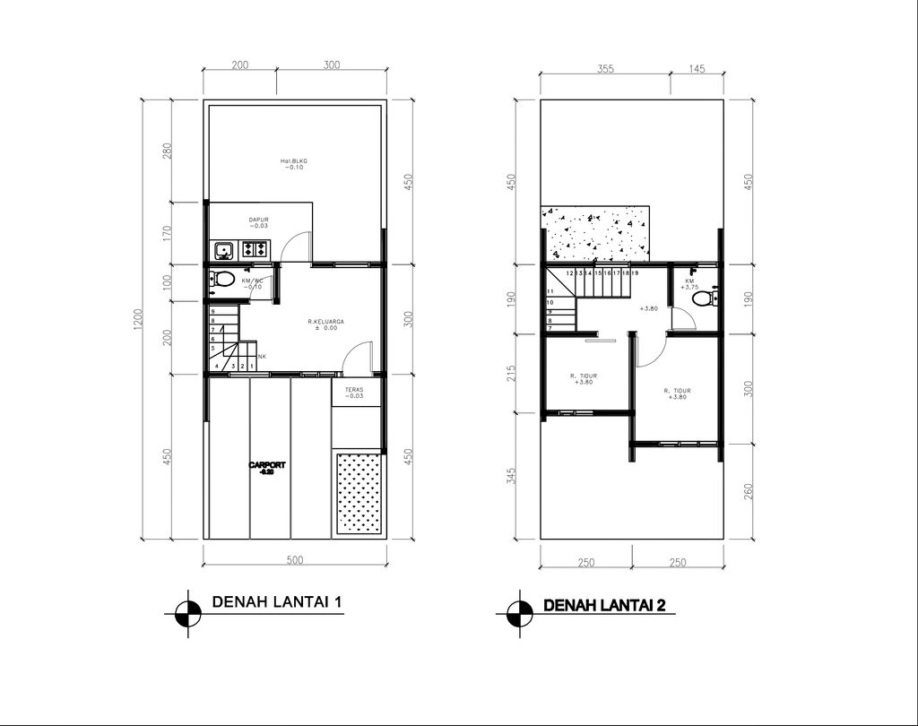foto denah rumah tipe 38 Compact (2 kamar) (386) perumahan G-Land Aleena Residence