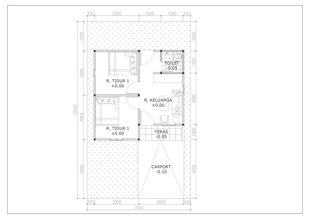 foto denah rumah tipe 36 perumahan TEMENGGUNG RESIDENCE 2 TAHAP 2