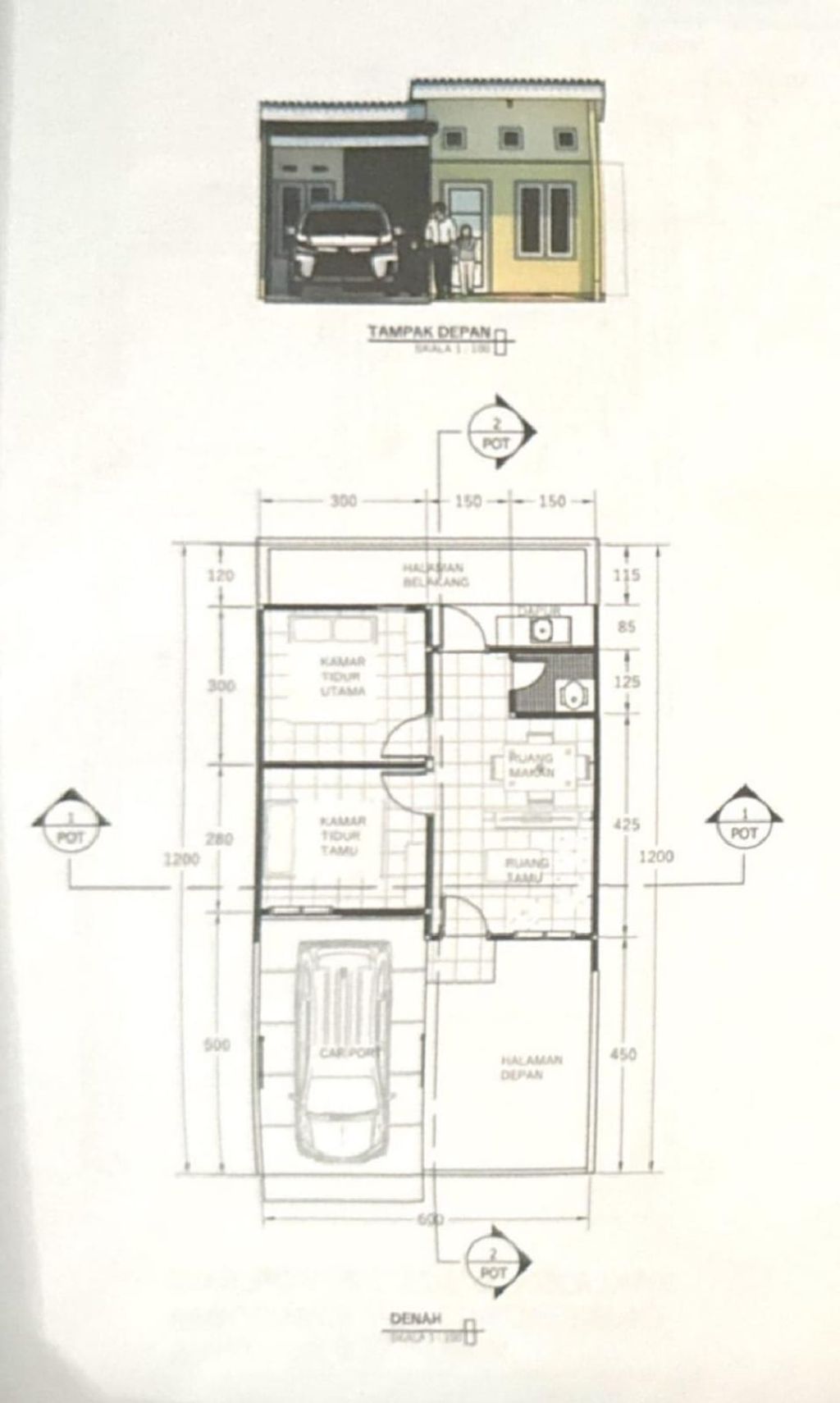 foto denah rumah tipe 36 perumahan GRAND SHAKARY RESIDENCE