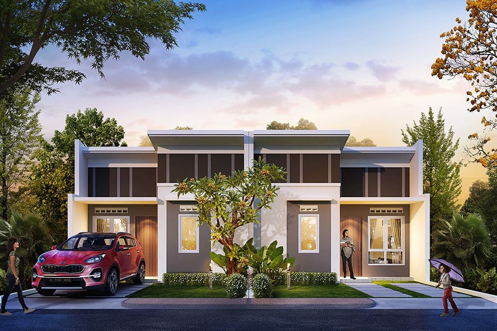 foto tampak rumah tipe 60/27 KNT 10/18 perumahan KOTA PODOMORO TENJO - KANA KALAMENTA