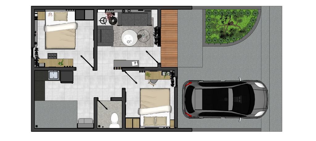 foto denah rumah tipe 36/60 perumahan ARTHA DREAMHOUSE 2