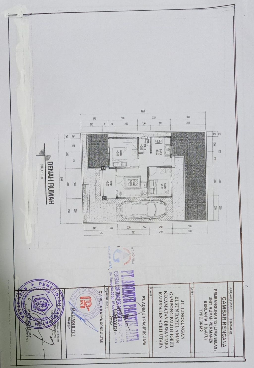 foto denah rumah tipe 36 perumahan CEMARA INDAH 4