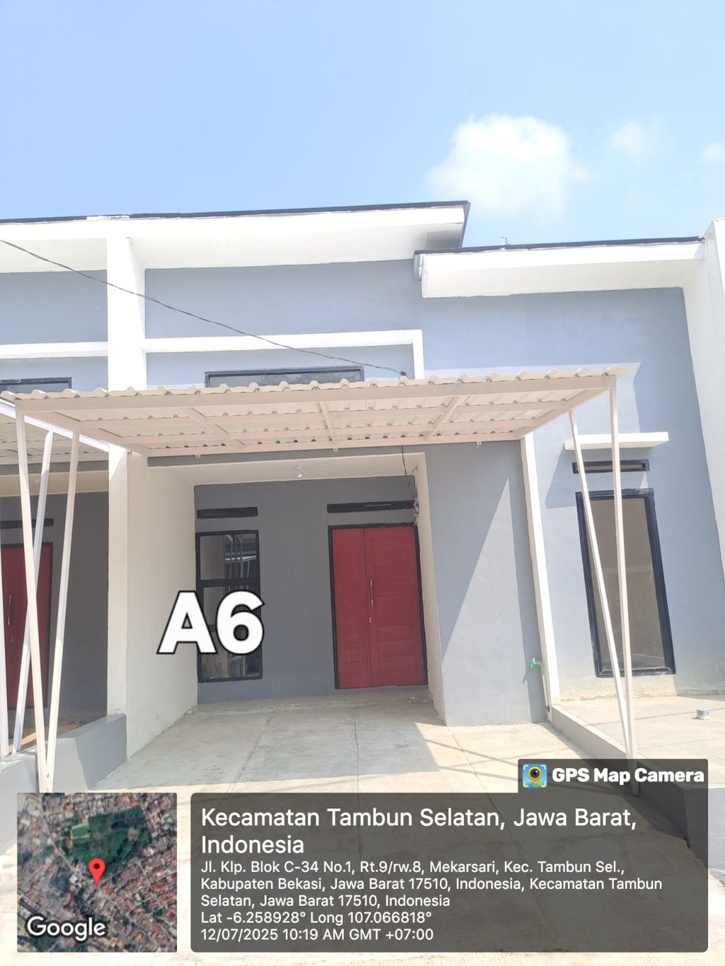 foto tampak rumah tipe 40/116 perumahan RUBY PREMIERE
