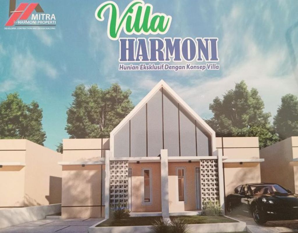 foto tampak rumah tipe 28/75 NEW perumahan VILLA HARMONI