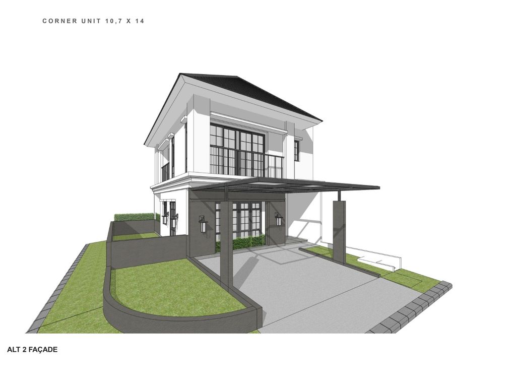 foto tampak rumah tipe RUMAH SUDUT A3K20 perumahan CitraLand Driyorejo CBD