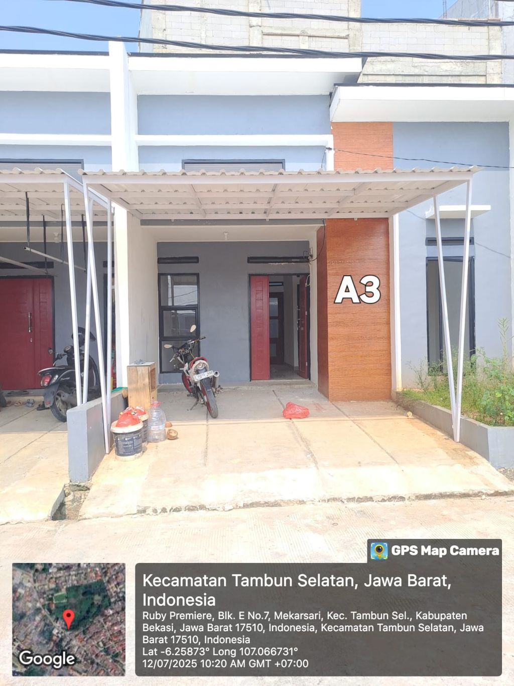 foto tampak rumah tipe 36/70 perumahan RUBY PREMIERE