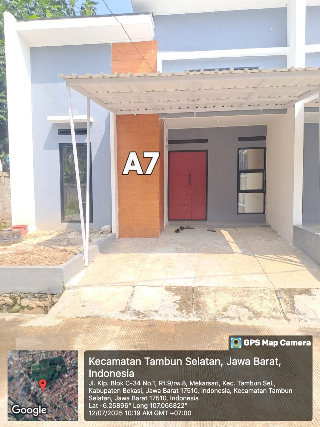 foto tampak rumah tipe 40/106 perumahan RUBY PREMIERE