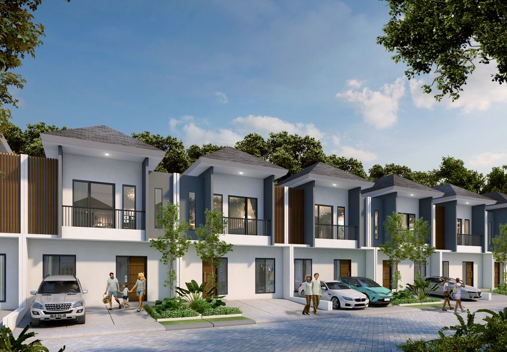 foto tampak rumah tipe 50/72 perumahan PANDANARAN AVENUE