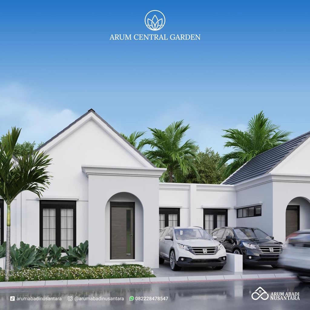 foto tampak rumah tipe AZALEA perumahan ARUM CENTRAL GARDEN
