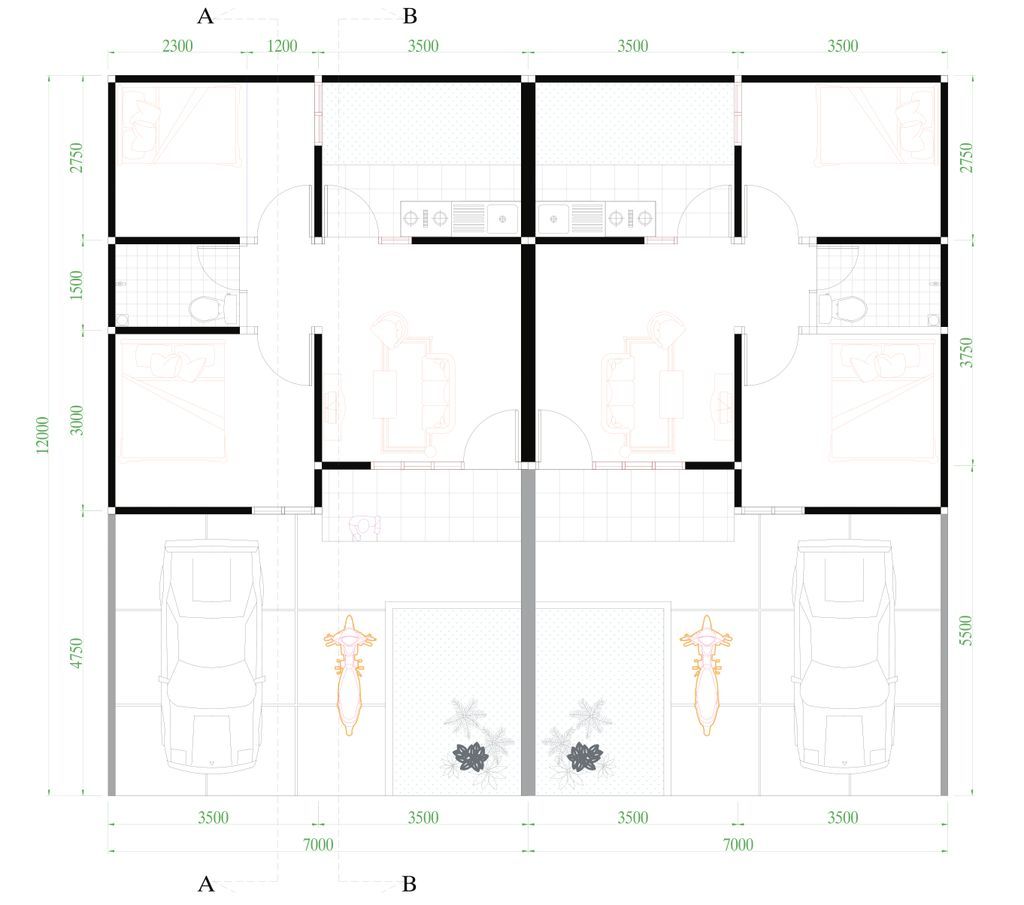 foto denah rumah tipe 39/126 2025 (komersil) perumahan TELAGA HARMONY RESIDENCE 3