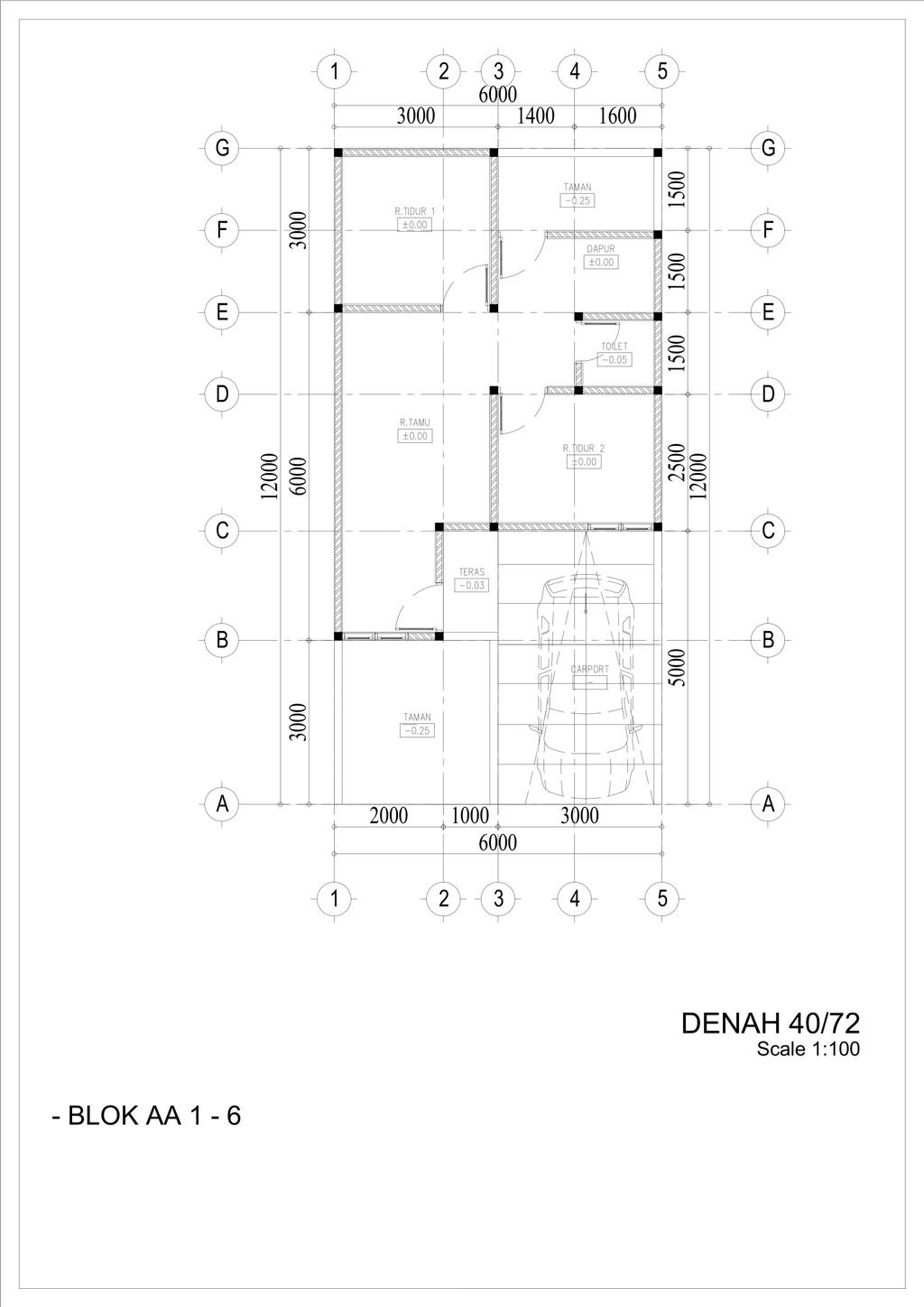foto denah rumah tipe 40/108 perumahan GRAND SAMUDRA RESIDENCE